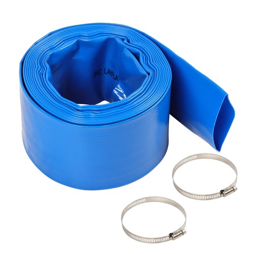 DURAFORCE 3'' x25 FT Pool Backwash Hose with 2 Hose Clamps Extra Heavy Duty Discharge Hose
