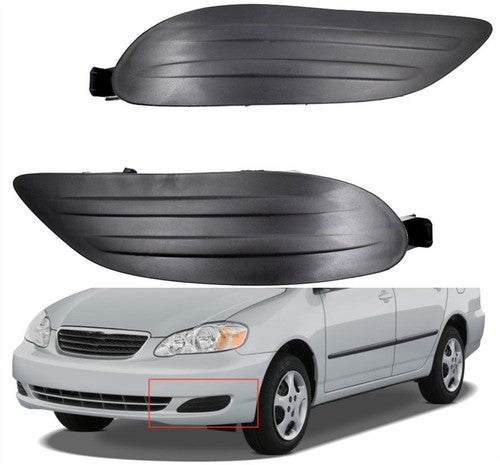 DURAFORCE Left + Right Fit For Toyota Corolla 2005-2008 1.8L Fog Light Lamps Cover Insert
