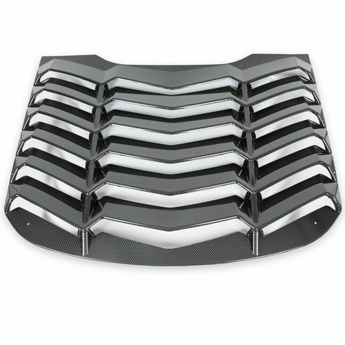 Rear Window Louver Cover Sun Shade Carbon Fiber for Ford Mustang 2015-2023
