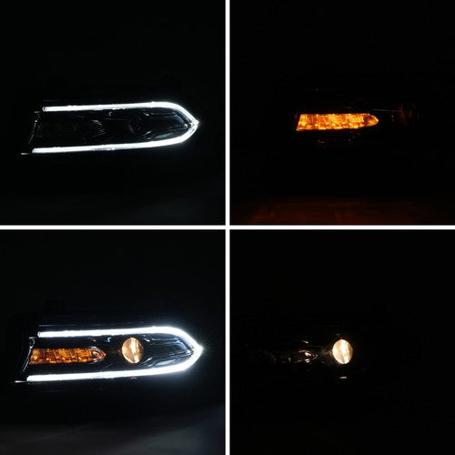 Left Driver Side Headlight Projector Assembly for Dodge Charger 2015 2023 Black