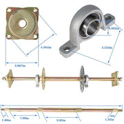 DURAFORCE Go Kart ATV Live Rear Axle Kit + Brake Assembly +Sprocket Hub Drift Trike 32"