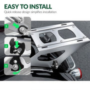 DURAFORCE King Trunk Pack Backrest Mount Rack For Harley Davidson Touring Road Glide 2014+