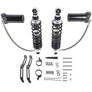 DURAFORCE Remote Reservoir Rear Shocks Set for Harley Electra Road Street Glide 2014-2024