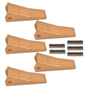 DURAFORCE 23 230 Series 230S Bucket Teeth with 23TF/23FP Flex Pins for Excavator 5 Piece