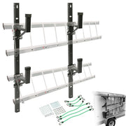 DURAFORCE 2PCS Adjustable Trailer Side Ladder Rack For Enclosed Trailer Exterior Side Wall