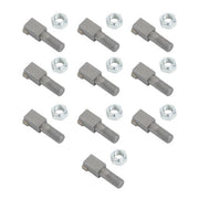 DURAFORCE 10Pcs Threaded Stump Grinder Teeth For Bradco Shaver Ashland Baumalight 2-7/8"