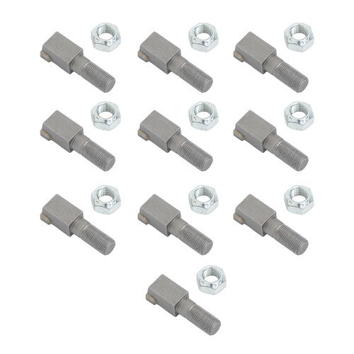 DURAFORCE 10Pcs Threaded Stump Grinder Teeth For Bradco Shaver Ashland Baumalight 2-7/8"