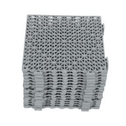 DURAFORCE 50PCS 12 x 12in Interlocking Drainage Floor Tiles Modular Interlocking Tile Gray