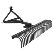 DURAFORCE 3 Point Landscape Rake 60" 5 FT For Cat 1 Tractor Loader Hookup 360° Rotation