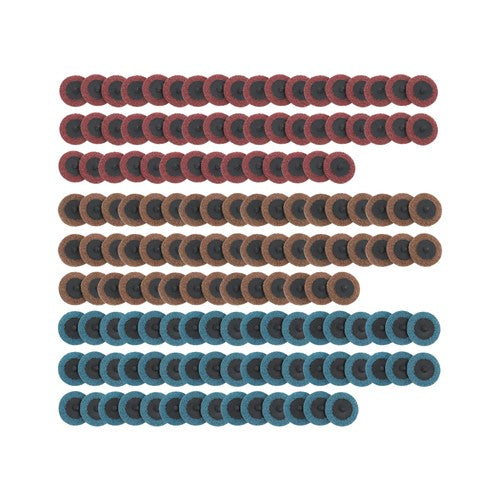 DURAFORCE 150 Pcs 2 Inch Fine Medium and Coarse Quick Change Torque Sanding Discs
