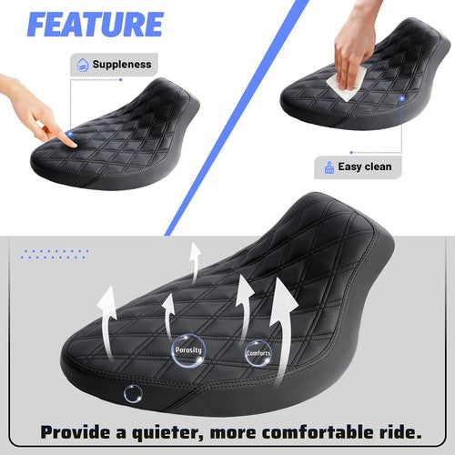 Short Rear Fender Black Seat For Harley Davidson Softail 06 17 200mm Tire