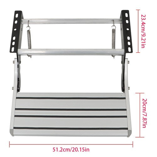 DURAFORCE RV Camper Platform Step Stair Anti-Slip Aluminum 1 Step Pull Out Retractable New