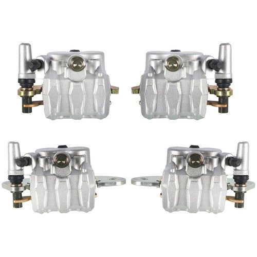 DURAFORCE Front & Rear Brake Calipers Set For 2008-2013 Yamaha Rhino 700 YXR700 With Pads