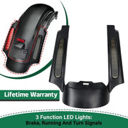 DURAFORCE Rear Fender Fascia w/LED Light Fit For Harley Touring Street Road Glide 09-13