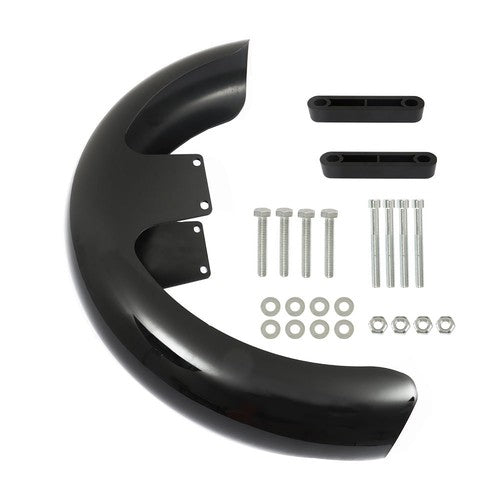 DURAFORCE 19" Wheel Wrap Front Fender bright black A For Touring Electra Glide USA