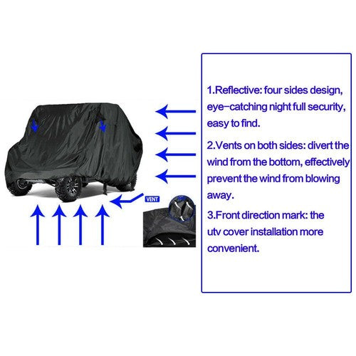 DURAFORCE For Polaris Ranger RZR 570 800 900 New Side-by-Side Utility Vehicle Cover UTV