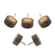 DURAFORCE Aluminum Oxide Shank Mounted Flap Wheels, 2" x 1" x 1/4", 120 Grit - 5 Pack