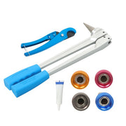 DURAFORCE Precision Manual PEX Pipe Expander Tool Kit Expansion Heads W/ 3/8",1/2",3/4",1"