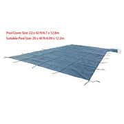 DURAFORCE Green Mesh Pool Safety Cover For 20x40 ft Rectangle with 4x8ft Center End Step