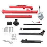 DURAFORCE 500Lbs Truck Hydraulic Dock Jib Engine Hoist Crane Hitch Mount Red