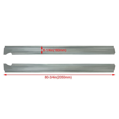 Pair Slip On Rocker Panels for 2009-18 Dodge Ram 1500 2500 3500 Pickup Crew Cab