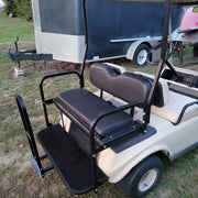 DURAFORCE For 1982-2000 Club Car DS Golf Cart Flip Folding Rear Back Seat Kit w/ Grab Bar
