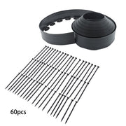 DURAFORCE 60ft Landscape Edging with 60 Spikes for Lawn 2 Inch Tall US Garden Edging