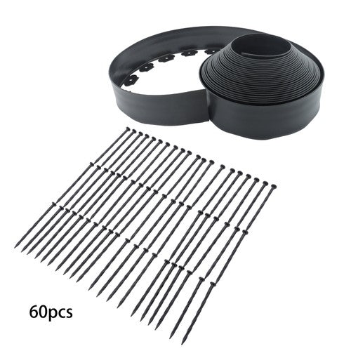DURAFORCE 60ft Landscape Edging with 60 Spikes for Lawn 2 Inch Tall US Garden Edging