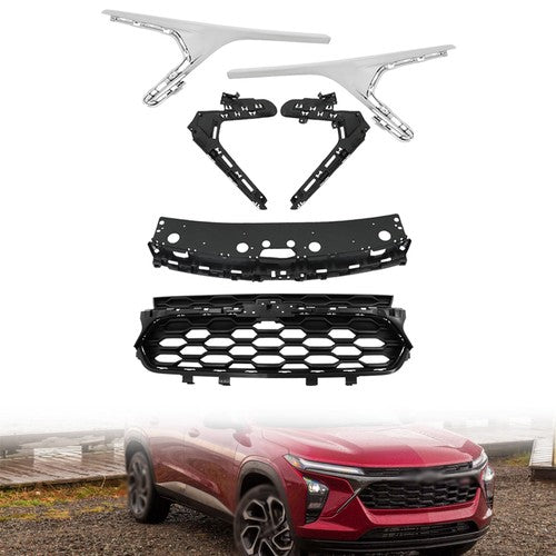DURAFORCE New Plastic Front Bumper Grille Chrome Trim Kit For Chevrolet Trax 2023 2024