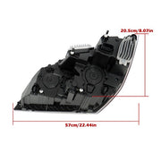 DURAFORCE Right Headlight Assembly Black With LED Fit For Freightliner Cascadia 2018-2023