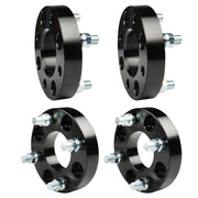 DURAFORCE 4× 1" For Golf Cart Black Wheel Spacers 1/2x20 Studs Bolt Pattern 62mm Hub Bore