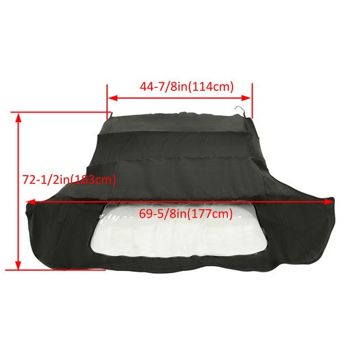 DURAFORCE Fits BMW E30 Convertible Soft Top & Plastic Window 3 series 1986-1993 Blk Vinyl