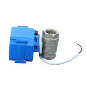 DURAFORCE Solid Motorized Ball Valve 1/2in Full Port SS 9-24V AC/DC NC Auto Return