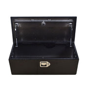 DURAFORCE 30 Inch Cuboid Black Aluminum Under Storage Tool Box For Trailer Pickup Truck