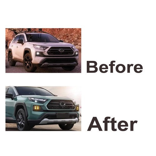 DURAFORCE LED Fog Lights For 2019 2020-2024 Toyota Rav4 Adventure/TRD 4-Eyes Bi-color Lamp