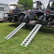 DURAFORCE 72" x15" Pair Aluminum 8500 LBS Hook Ramps Car Truck Trailer Auto Hauler Tractor