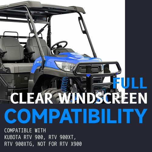 Clear Front Vented Windshield for Kubota RTV 900 900XT 900XTG RTV900