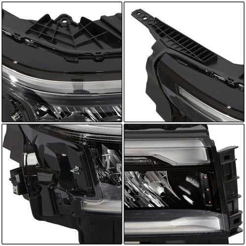 DURAFORCE Headlamp Clear Full LED Passenger Black For Nissan Frontier 2022-2024 Headlight