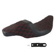 DURAFORCE Step-Up Seat For Touring Road King Electra Street Glide Red Lattice Stitch US