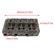 DURAFORCE Complete Cylinder Head Assy Valves & Full Gasket Set for Kubota D750 Engine