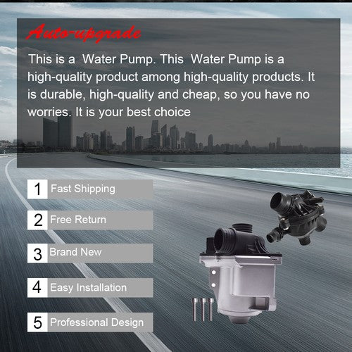 DURAFORCE Electric Engine Water Pump W/ Thermostat For 13-15 BMW 535ixDrive 11517588885