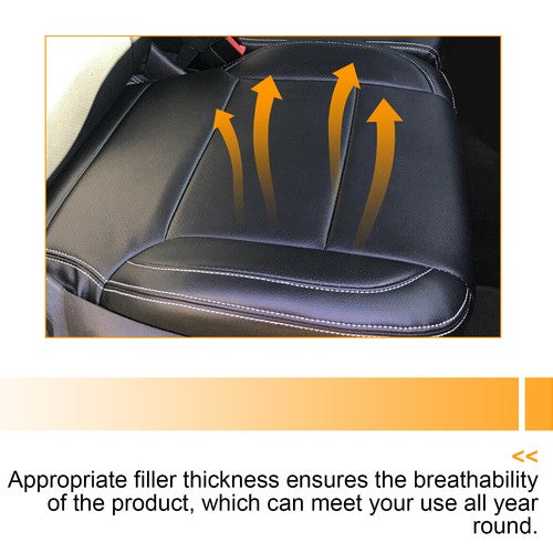 DURAFORCE For 14-2018 Chevy Silverado LT DOUBLE Cab Full Set Seat Cover Black Replacement