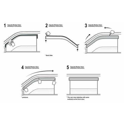 DURAFORCE Fit For 2008-12 Honda Accord Sedan Window Visors Deflector Guard NEW Visor Guard