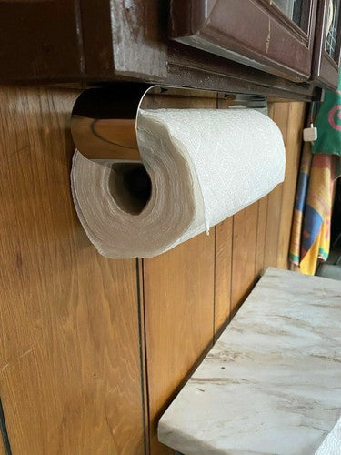 Paper Towel Holder Under Cabinet Wall Mount Roll Rack for Kitchen Bathroom