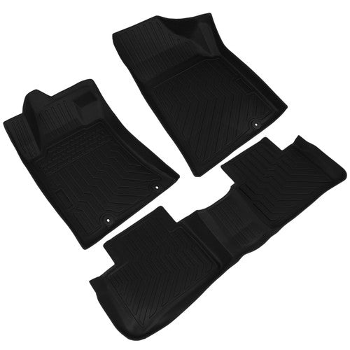 DURAFORCE TPE Floor Mats Liners for Nissan Altima 2014-18 All Weather Car Floor Mats Black