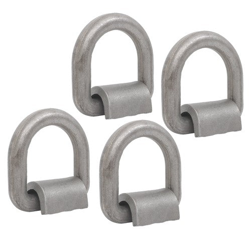 DURAFORCE 4 Pack 3/4" Heavy Duty Weld On Forged D Rings with Welding Clips, 26,500 lbs