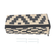 DURAFORCE 10x14 ft Waterproof Outdoor Rug Outdoor Plastic Straw Rug Carpet Black & Beige
