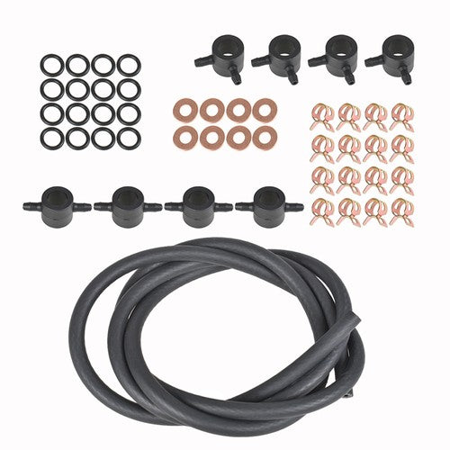 DURAFORCE Black Fuel Injector Return Line Kit For 7.3L For Ford Diesel Trucks 1988-1994