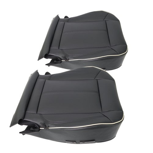 DURAFORCE NEW Black Leather For Hummer H3 2006-2010 Driver&passenger Bottom Seat Cover