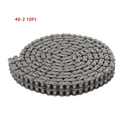 DURAFORCE #40 Roller Chain 10 Feet With 2 Connecting Links Carbon Steel